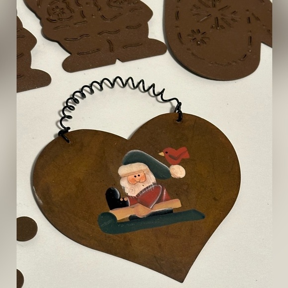 Rustic Metal Ornaments and Garland - Picture 8 of 16